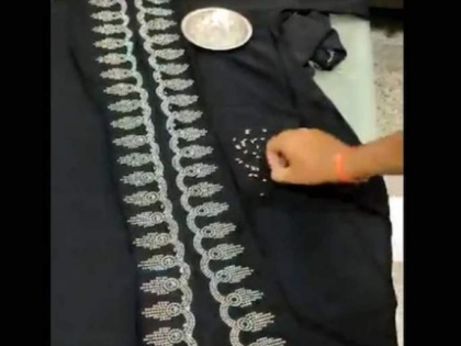 Gold concealed by passenger in beads form stitched to burqas seized at Hyderbad Airport | Gold concealed by passenger in beads form stitched to burqas seized at Hyderbad Airport