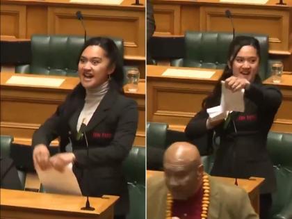 New Zealand MP Hana-Rawhiti Maipi-Clarke Performs Haka Dance; Tears Bill Papers in Parliament Protest (Watch Video) | New Zealand MP Hana-Rawhiti Maipi-Clarke Performs Haka Dance; Tears Bill Papers in Parliament Protest (Watch Video) New Zealand MP Hana-Rawhiti Maipi-Clarke Performs Haka Dance; Tears Bill Papers in Parliament Protest (Watch Video) | New Zealand MP Hana-Rawhiti Maipi-Clarke Performs Haka Dance; Tears Bill Papers in Parliament Protest (Watch Video)
