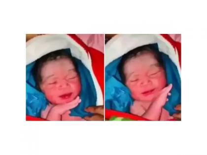 VIRAL VIDEO! Newborn baby's 'Main Jhukega Nahi' move goes viral | VIRAL VIDEO! Newborn baby's 'Main Jhukega Nahi' move goes viral