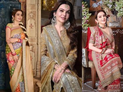 Top 10 Stunning Outfits Worn by Nita Ambani at Anant Ambani and Radhika Merchant's Wedding Celebrations