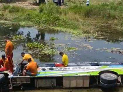Odisha Tragedy: 25 Injured as Passenger Bus Falls into Drain After Collision with Tractor (Watch Video) | Odisha Tragedy: 25 Injured as Passenger Bus Falls into Drain After Collision with Tractor (Watch Video) Odisha Tragedy: 25 Injured as Passenger Bus Falls into Drain After Collision with Tractor (Watch Video) | Odisha Tragedy: 25 Injured as Passenger Bus Falls into Drain After Collision with Tractor (Watch Video)