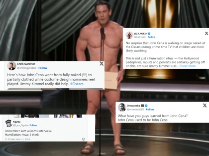 John Cena's Naked Oscars Appearance Sparks Mixed Reactions (See The Tweets) | John Cena's Naked Oscars Appearance Sparks Mixed Reactions (See The Tweets)