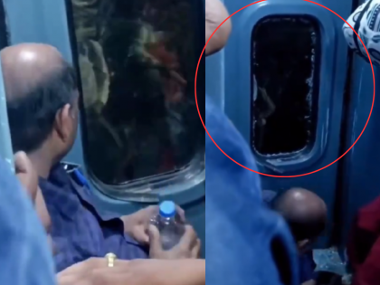 WATCH: Passenger Breaks Train Door Glass After Ticketless Passengers Block Entry | WATCH: Passenger Breaks Train Door Glass After Ticketless Passengers Block Entry