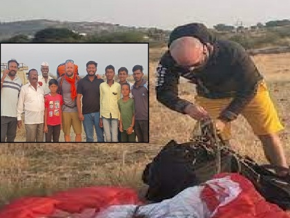 French Paraglider Who Strayed Away from Panchgani Lands in Dighanchi Village After Being in the Air for Six Hours | French Paraglider Who Strayed Away from Panchgani Lands in Dighanchi Village After Being in the Air for Six Hours