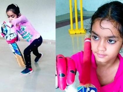7-year-old Haryana girl's batting skills receives praise from cricket legends in England and West Indies | 7-year-old Haryana girl's batting skills receives praise from cricket legends in England and West Indies