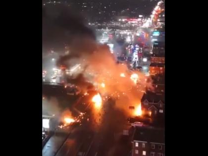 Philadelphia Plane Crash: 6 Killed, Other Injured After Air Ambulance Learjet 55 Crashes Near Roosevelt Mall; Videos Go Viral