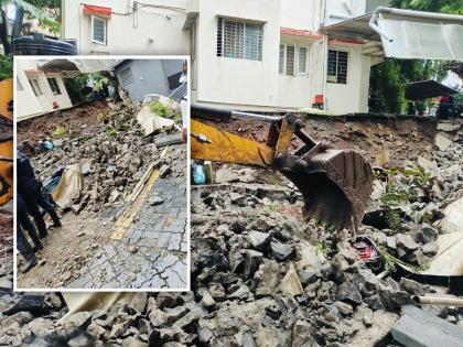 Pimpri-Chinchwad: Several Vehicles Damaged as Compound Wall Collapses in Nehru Nagar Amid Heavy Rains | Pimpri-Chinchwad: Several Vehicles Damaged as Compound Wall Collapses in Nehru Nagar Amid Heavy Rains Pimpri-Chinchwad: Several Vehicles Damaged as Compound Wall Collapses in Nehru Nagar Amid Heavy Rains | Pimpri-Chinchwad: Several Vehicles Damaged as Compound Wall Collapses in Nehru Nagar Amid Heavy Rains