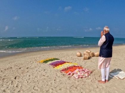 PM Modi Concludes Spiritual Quest with Obeisance at Ram Setu Site | PM Modi Concludes Spiritual Quest with Obeisance at Ram Setu Site