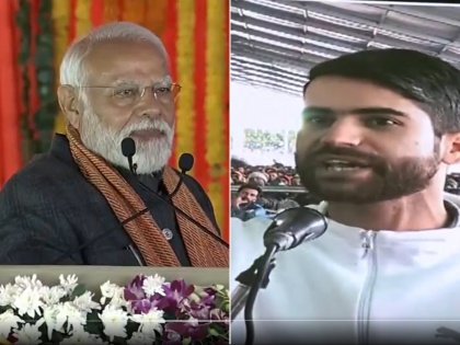 Viksit Bharat, Viksit Jammu Kashmir: Kashmiri Local Nazim Interacts with PM Narendra Modi at Bakshi Stadium (Watch Video) | Viksit Bharat, Viksit Jammu Kashmir: Kashmiri Local Nazim Interacts with PM Narendra Modi at Bakshi Stadium (Watch Video)