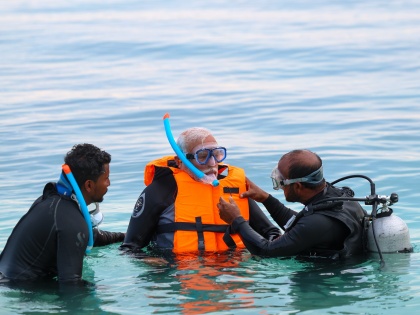 "Exhilarating Experience": PM Modi Tries Snorkeling in Lakshadweep, Shares Pictures | "Exhilarating Experience": PM Modi Tries Snorkeling in Lakshadweep, Shares Pictures