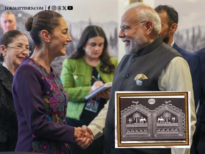 PM Narendra Modi Gifts Warli Painting From Maharashtra to Mexico President Claudia Sheinbaum Pardo | PM Narendra Modi Gifts Warli Painting From Maharashtra to Mexico President Claudia Sheinbaum Pardo