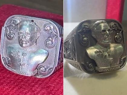 Gujarat Jeweller Crafts Silver Ring Featuring PM Narendra Modi's Image Ahead of His Visit to Bhavnagar | Gujarat Jeweller Crafts Silver Ring Featuring PM Narendra Modi's Image Ahead of His Visit to Bhavnagar