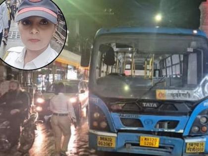Pune: PMPML Bus Loses Control After Driver Suffers Heart Attack on Laxmi Road; Alert Traffic Cops Avert Major Tragedy | Pune: PMPML Bus Loses Control After Driver Suffers Heart Attack on Laxmi Road; Alert Traffic Cops Avert Major Tragedy