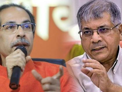 Amid call for alliance, Shiv Sena leader Uddhav Thackeray meets VBA chief Prakash Ambedkar in Mumbai | Amid call for alliance, Shiv Sena leader Uddhav Thackeray meets VBA chief Prakash Ambedkar in Mumbai