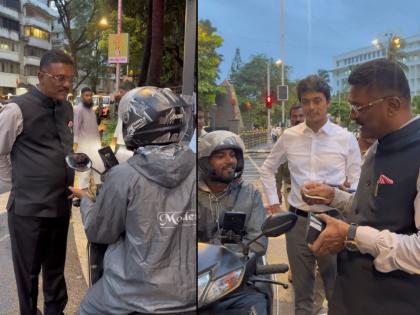 Maharashtra Transport Minister Goes Undercover, Catches Illegal Bike Taxi Red-Handed in Mumbai | Maharashtra Transport Minister Goes Undercover, Catches Illegal Bike Taxi Red-Handed in Mumbai