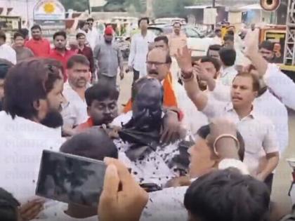 Solapur: Sambhaji Brigade Leader Pravin Gaikwad Smeared With Black Ink, Manhandled in Akkalkot Over Remarks Against Swami Samarth (WATCH) | Solapur: Sambhaji Brigade Leader Pravin Gaikwad Smeared With Black Ink, Manhandled in Akkalkot Over Remarks Against Swami Samarth (WATCH) Solapur: Sambhaji Brigade Leader Pravin Gaikwad Smeared With Black Ink, Manhandled in Akkalkot Over Remarks Against Swami Samarth (WATCH) | Solapur: Sambhaji Brigade Leader Pravin Gaikwad Smeared With Black Ink, Manhandled in Akkalkot Over Remarks Against Swami Samarth (WATCH)