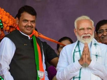 Deputy chief minister Devendra Fadnavis welcomes Prime Minister Narendra Modi at CSMT | Deputy chief minister Devendra Fadnavis welcomes Prime Minister Narendra Modi at CSMT