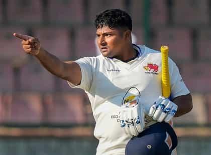 Sarfaraz Khan to miss out on Irani Cup due to finger injury | Sarfaraz Khan to miss out on Irani Cup due to finger injury