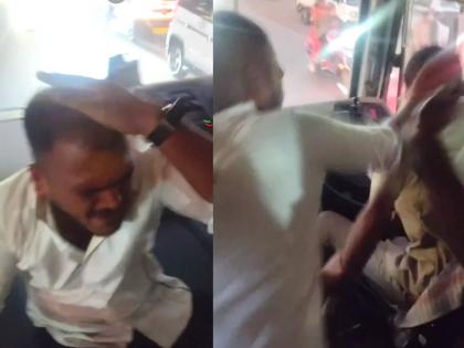 Pune-Nashik Highway Road Rage: Mob Blocks ST Bus, Beats Driver and Conductor, Disturbing Video Goes Viral | Pune-Nashik Highway Road Rage: Mob Blocks ST Bus, Beats Driver and Conductor, Disturbing Video Goes Viral