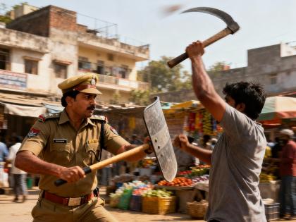 Pune Police Constable Attacked by Koyta Gang on Law College Road; Accused Absconding | Pune Police Constable Attacked by Koyta Gang on Law College Road; Accused Absconding