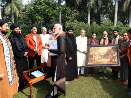 PM Narendra Modi Presents ‘Chadar’ for Offering at Ajmer Sharif Dargah for Urs of Khwaja Moinuddin Chisti (See Pics) | PM Narendra Modi Presents ‘Chadar’ for Offering at Ajmer Sharif Dargah for Urs of Khwaja Moinuddin Chisti (See Pics)