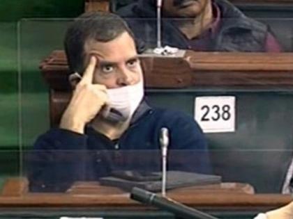 Rahul Gandhi seen holding his head at parliament, in disbelief during budget speech | Rahul Gandhi seen holding his head at parliament, in disbelief during budget speech