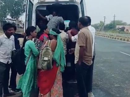 Rajasthan Bus Accident: 15 Passengers Injured After Bus Collides With Milk Tanker in Pali (Watch Video) | Rajasthan Bus Accident: 15 Passengers Injured After Bus Collides With Milk Tanker in Pali (Watch Video) Rajasthan Bus Accident: 15 Passengers Injured After Bus Collides With Milk Tanker in Pali (Watch Video) | Rajasthan Bus Accident: 15 Passengers Injured After Bus Collides With Milk Tanker in Pali (Watch Video)