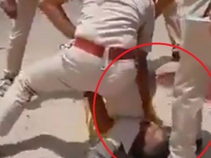 Shocking Video! Jodhpur witnesses repeat of George Floyd incident, with a twist | Shocking Video! Jodhpur witnesses repeat of George Floyd incident, with a twist