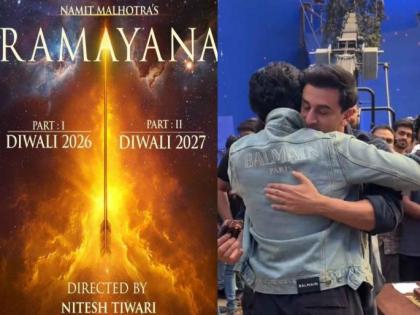 ‘Ramayana’ BTS: Ranbir Kapoor and Ravi Dubey Share Emotional Moment After Wrap-Up (Watch Video) | ‘Ramayana’ BTS: Ranbir Kapoor and Ravi Dubey Share Emotional Moment After Wrap-Up (Watch Video) ‘Ramayana’ BTS: Ranbir Kapoor and Ravi Dubey Share Emotional Moment After Wrap-Up (Watch Video) | ‘Ramayana’ BTS: Ranbir Kapoor and Ravi Dubey Share Emotional Moment After Wrap-Up (Watch Video)