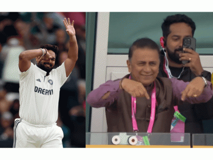 Sunil Gavaskar Asks Rishabh Pant for Somersault After Twin Tons; Wicketkeeper-Batter Responds with THIS Celebration (Watch Video) | Sunil Gavaskar Asks Rishabh Pant for Somersault After Twin Tons; Wicketkeeper-Batter Responds with THIS Celebration (Watch Video)