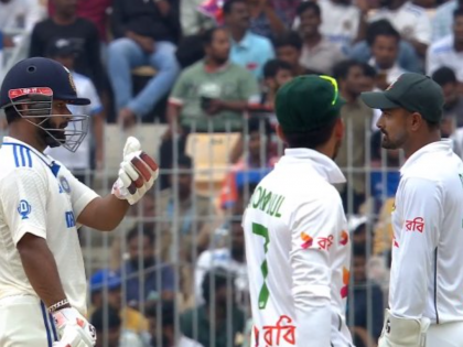 Rishabh Pant Engages in Argument with Litton Das During IND vs BAN 1st Test 2024 Day 1 (Watch Video) | Rishabh Pant Engages in Argument with Litton Das During IND vs BAN 1st Test 2024 Day 1 (Watch Video)