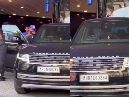 Rohit Sharma Spotted Driving Range Rover With Unique Number Plate Ahead of MI vs RR Match (Watch Video) | Rohit Sharma Spotted Driving Range Rover With Unique Number Plate Ahead of MI vs RR Match (Watch Video)
