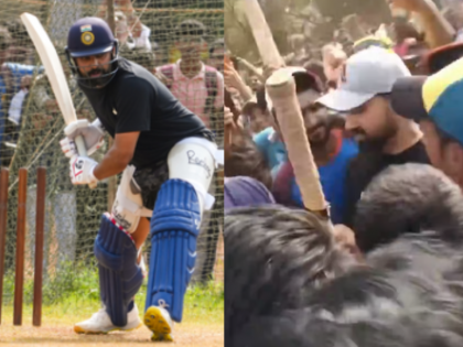Rohit Sharma’s Practice at Mumbai's Shivaji Park Draws Massive Crowd Ahead of India vs Australia ODI Series (Watch Videos) | Rohit Sharma’s Practice at Mumbai's Shivaji Park Draws Massive Crowd Ahead of India vs Australia ODI Series (Watch Videos)