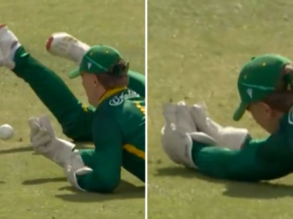 Ryan Rickelton Takes Stunning Catch to Dismiss Joe Root for 14 in ENG vs SA 1st ODI (VIDEO) | Ryan Rickelton Takes Stunning Catch to Dismiss Joe Root for 14 in ENG vs SA 1st ODI (VIDEO)