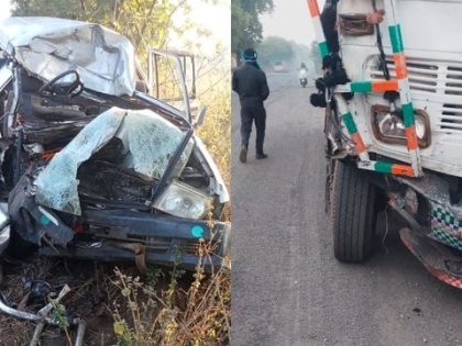 Horrific collision between truck and car in Nagpur kills 6 | Horrific collision between truck and car in Nagpur kills 6