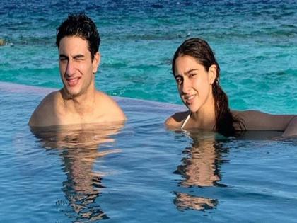 Sara Ali Khan enjoys a dip in the waters with brother Ibrahim Ali Khan | Sara Ali Khan enjoys a dip in the waters with brother Ibrahim Ali Khan