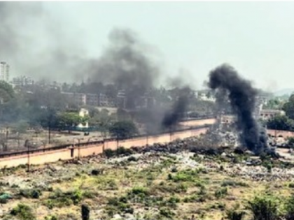 Nashik: Burning of waste material by CNP causes health and environmental concerns for residents | Nashik: Burning of waste material by CNP causes health and environmental concerns for residents