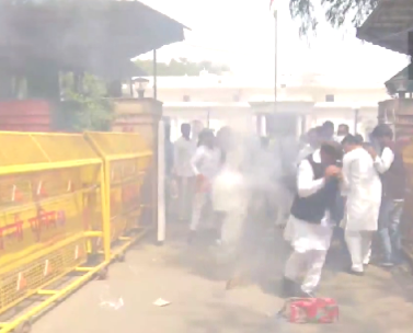 Watch: Karnataka election celebrations turn dangerous as firecracker explodes near Congress leader | Watch: Karnataka election celebrations turn dangerous as firecracker explodes near Congress leader