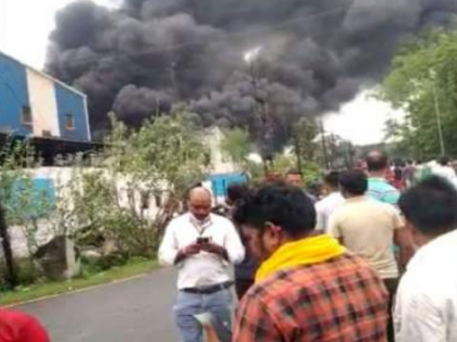 Massive fire breaks out at thinner company in Nagpur | Massive fire breaks out at thinner company in Nagpur