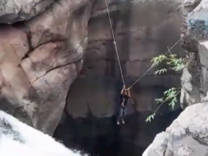 Watch: Man falls into Saptkund waterfall while taking selfie at Ajanta Caves, rescued | Watch: Man falls into Saptkund waterfall while taking selfie at Ajanta Caves, rescued