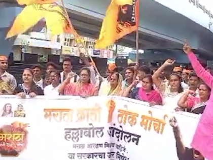 Maratha reservation issue echoes at Kranti Chowk in Chhatrapati Sambhajinagar | Maratha reservation issue echoes at Kranti Chowk in Chhatrapati Sambhajinagar