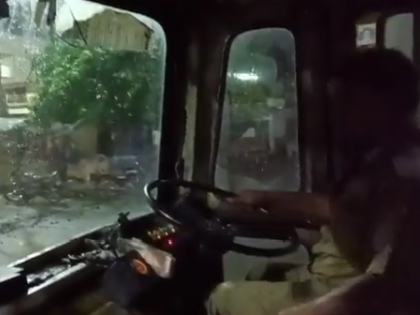 Watch: MSRTC bus driver struggles with manual wiper, safety issues highlighted | Watch: MSRTC bus driver struggles with manual wiper, safety issues highlighted