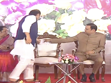 Inauguration ceremony sparks debate as Ajit Pawar sits on CM's chair | Inauguration ceremony sparks debate as Ajit Pawar sits on CM's chair