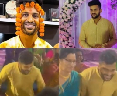 Watch: Shardul Thakur's ‘Zingaat’ dance at his Haldi Ceremony, video goes viral | Watch: Shardul Thakur's ‘Zingaat’ dance at his Haldi Ceremony, video goes viral