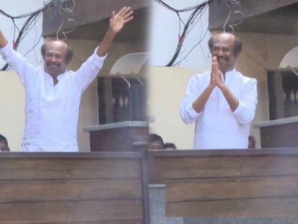 Watch: Rajinikanth Greets Fans Gathered Outside His Chennai Residence on New Year | Watch: Rajinikanth Greets Fans Gathered Outside His Chennai Residence on New Year