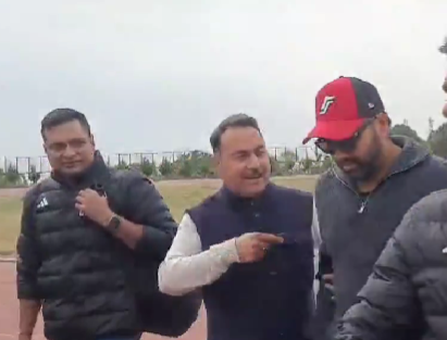 Rohit Sharma Makes Grand Entry via Helicopter for Dharamshala Test Against England; Watch Video | Rohit Sharma Makes Grand Entry via Helicopter for Dharamshala Test Against England; Watch Video