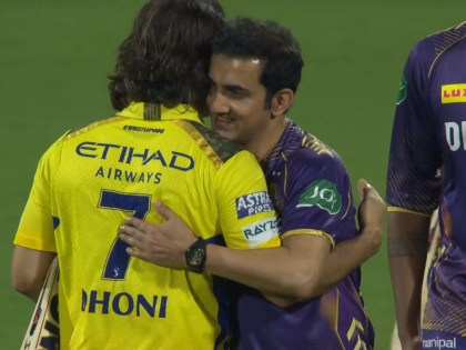 WATCH: MS Dhoni Shares Warm Hug With Gautam Gambhir After CSK vs KKR IPL 2024 Match, Video Goes Viral! | WATCH: MS Dhoni Shares Warm Hug With Gautam Gambhir After CSK vs KKR IPL 2024 Match, Video Goes Viral!