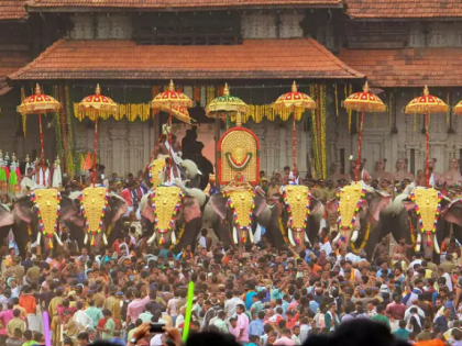 Thrissur Pooram 2024: Fireworks Lights Up the Sky of Kerala City on Occasion of Festival (Watch) | Thrissur Pooram 2024: Fireworks Lights Up the Sky of Kerala City on Occasion of Festival (Watch)