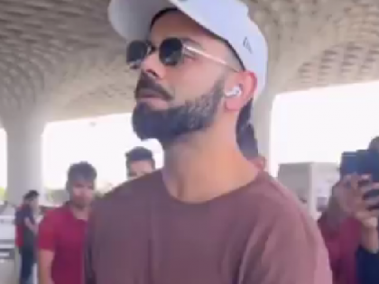 IPL 2024: Virat Kohli Spotted at Mumbai Airport, Heads to Hyderabad for Crucial SRH vs RCB Clash (Watch Video) | IPL 2024: Virat Kohli Spotted at Mumbai Airport, Heads to Hyderabad for Crucial SRH vs RCB Clash (Watch Video)