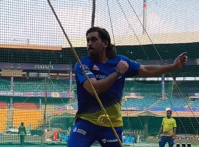 MS Dhoni Shows Off Bowling Skills in Nets Ahead of Crucial RCB vs CSK IPL 2024 Match, Video Goes Viral | MS Dhoni Shows Off Bowling Skills in Nets Ahead of Crucial RCB vs CSK IPL 2024 Match, Video Goes Viral